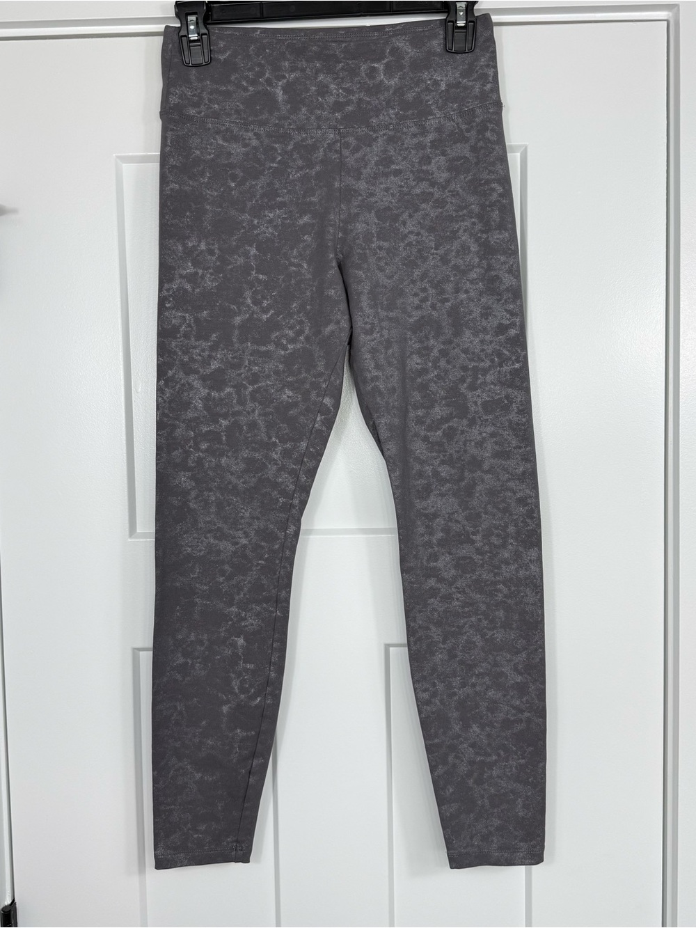 Express High Rise Leggings Leopard Animal Print Charcoal Gray Women’s Small